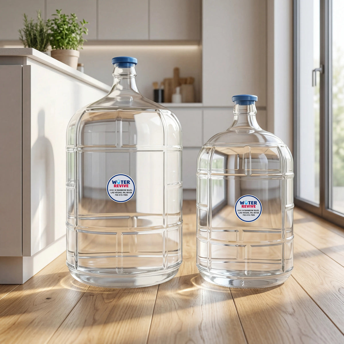 Premium Large Capacity Italian Glass Water Jug - BPA Free (3 Gallon & 5 Gallon)