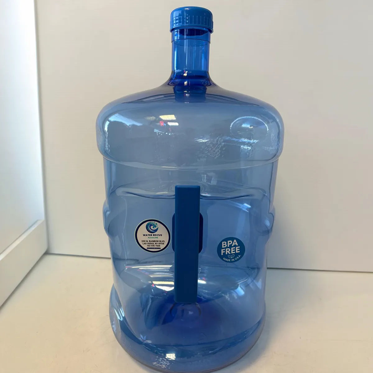 Premium Brio 5 Gallon Reusable Water Jug (Dark Blue, BPA-Free)