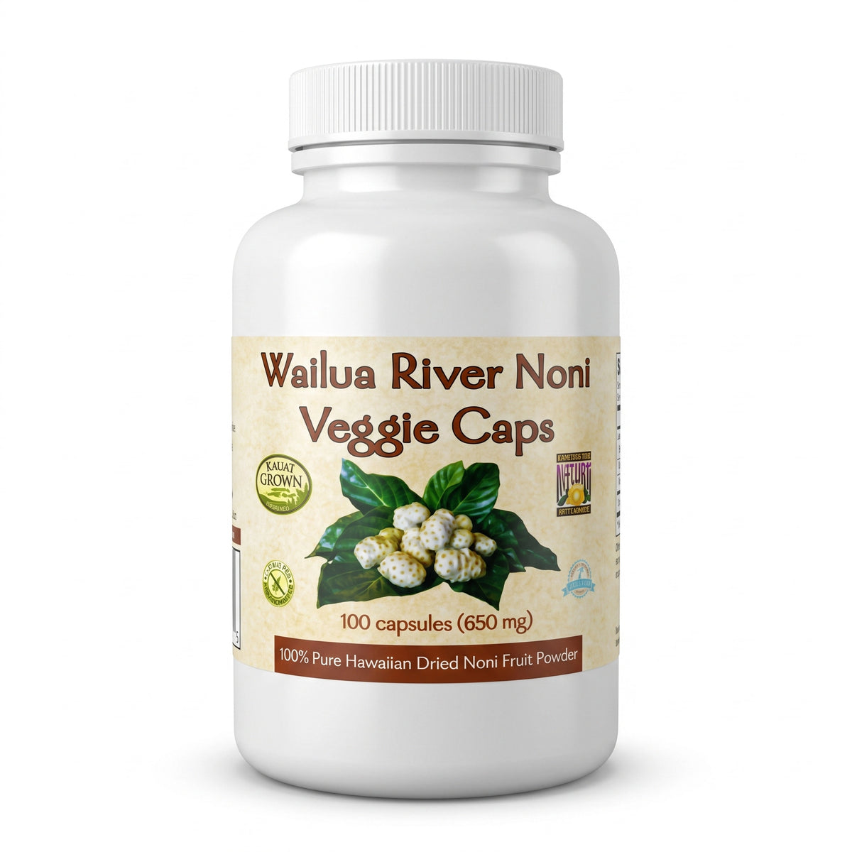 Premium Organic Hawaiian Noni Capsules (100 Qty / 650mg)