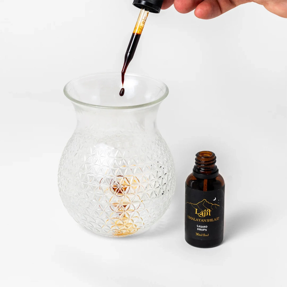 Premium Lajit Gold Himalayan Shilajit Liquid Drops (1 oz / 30ml)