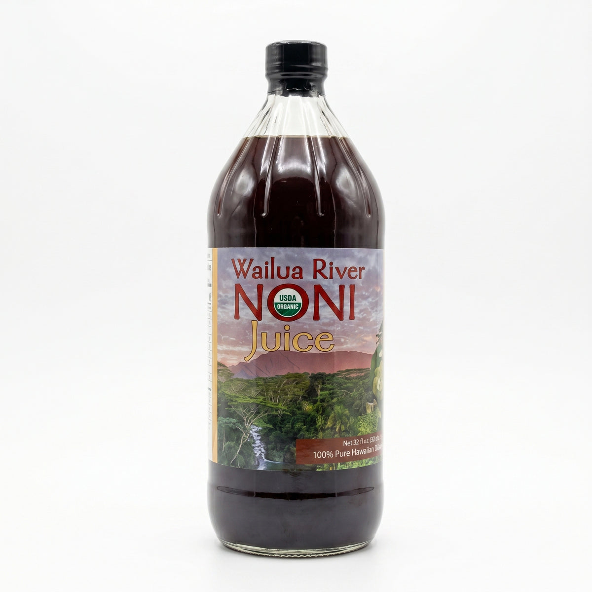 Premium Organic Hawaiian Noni Juice in Glass (32 oz)
