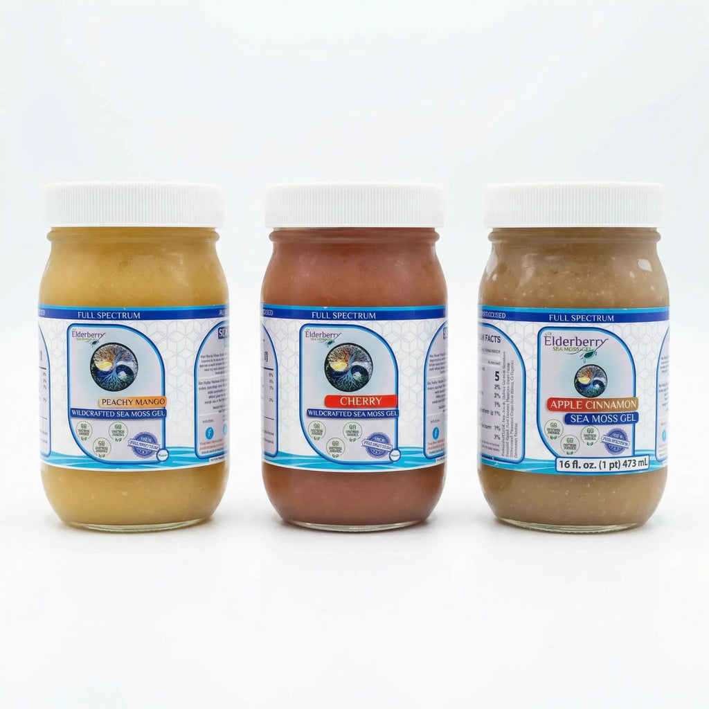 The Elderberry Source - Full Spectrum Wildcrafted Sea Moss Gel (16 oz)
