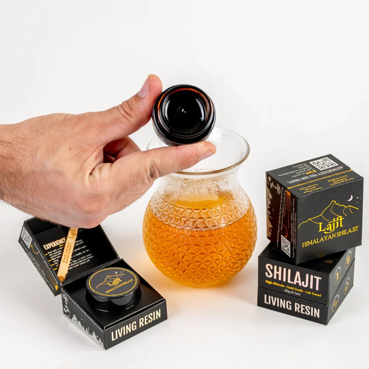 Premium Lajit Gold Himalayan Shilajit Living Resin (0.7 oz / 20g)